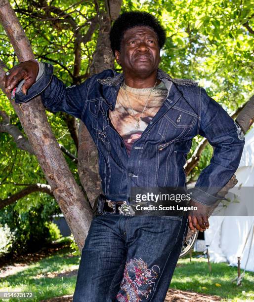 Charles Bradley poses backstage during Lollapalooza at Grant Park on September 3, 2013 in Chicago, Illinois.