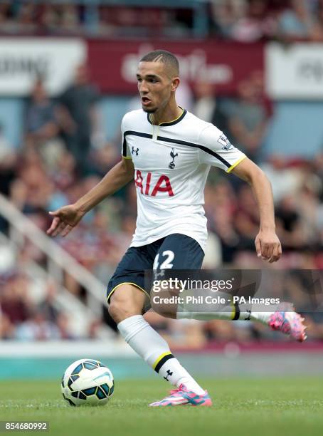 Tottenham Hotspur's Nabil Bentaleb during the Barclays Premier League match at Upton Park, London.