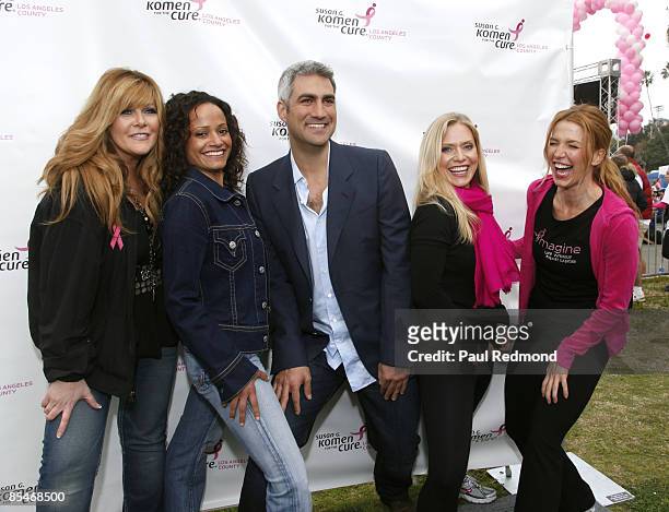 Jamie O'Neal, Judy Reyes, Taylor Hicks, Emily Procter and Poppy Montgomery attend Susan G. Komen's the 13th Annual Race For The Cure at the Pasadena...