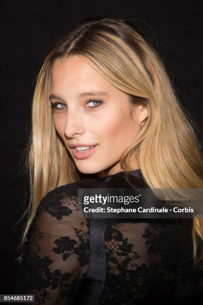 Model Ilona Smet attends the Lanvin show as part of the Paris Fashion Week Womenswear Spring/Summer 2018 at on September 27, 2017 in Paris, France.