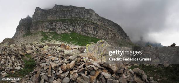 granite boulders at monte leone, alpe veglia natural park - veglia stockfoto's en -beelden