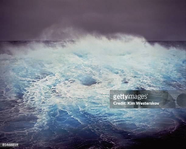 force 11 storm in ross sea, wind-ripped whitewater - westerskov stock pictures, royalty-free photos & images