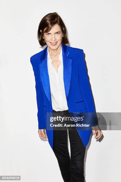 Actress Elizabeth McGovern is photographed for New York Times on August 24, 2017 at Chatwal Hotel in New York City.