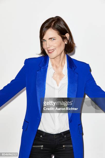 Actress Elizabeth McGovern is photographed for New York Times on August 24, 2017 at Chatwal Hotel in New York City.