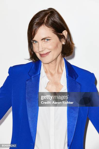 Actress Elizabeth McGovern is photographed for New York Times on August 24, 2017 at Chatwal Hotel in New York City.