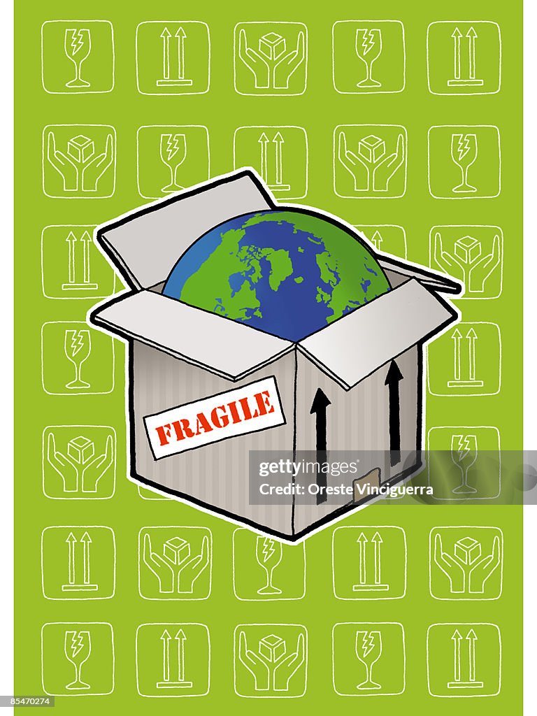 An illustration about the fragility of the world