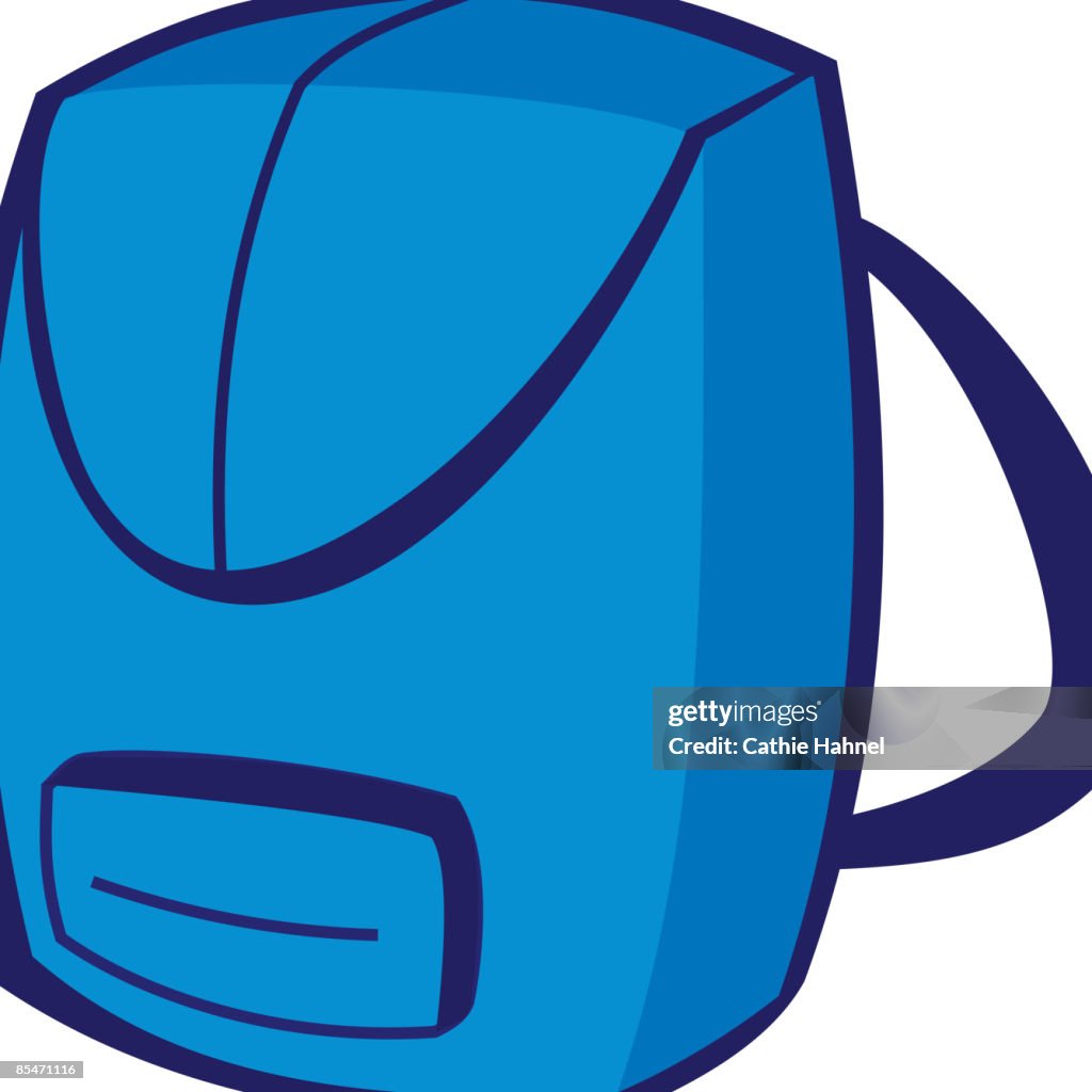 A blue back pack