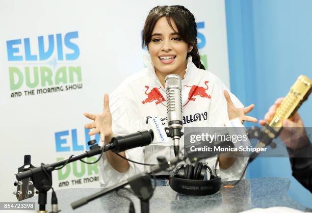Singer-songwriter Camila Cabello visits "The Elvis Duran Z100 Morning Show" at Z100 Studio on September 27, 2017 in New York City.