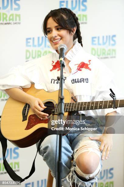 Singer-songwriter Camila Cabello performs when she visits "The Elvis Duran Z100 Morning Show" at Z100 Studio on September 27, 2017 in New York City.