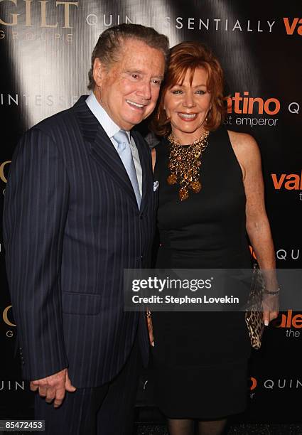 Regis Philbin and Joy Philbin attend the New York Premiere of "Valentino: The Last Emperor" at The Museum of Modern Art in the The Roy and Niuta...