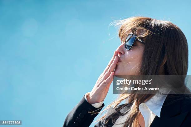 Actress Monica Bellucci attends the Donostia Award photocall during the 65th San Sebastian International Film Festival on September 27, 2017 in San...