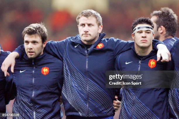 Vincent CLERC / Elvis VERMEULEN / Anthony FLOCH - - Pays de Galles / France - Tournois des 6 nations -