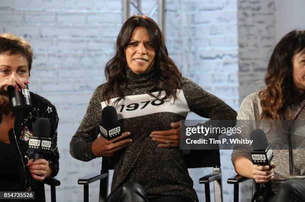 Jenny Powell discusses the medias role in ageism during a BUILD LND event at AOL on September 27, 2017 in London, England.