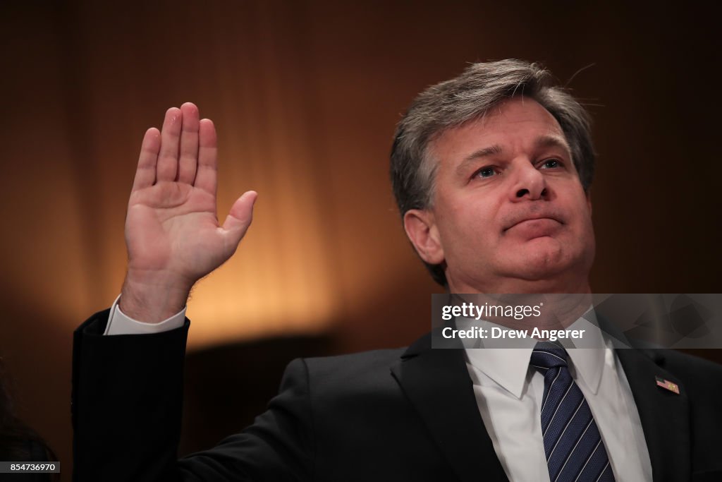 Homeland Security Secretary Elaine Duke And FBI Director Christopher Wray Testify To Senate Homeland Security Committee