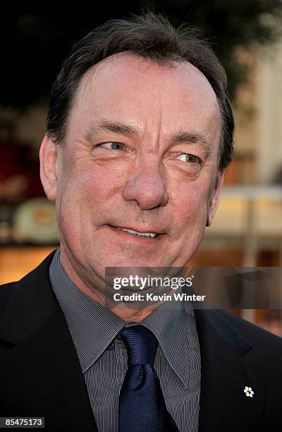 Musician Neil Peart arrives at the Dreamworks' premiere of "I Love You, Man" held at Mann's Village Theater on March 17, 2009 in Westwood, California.