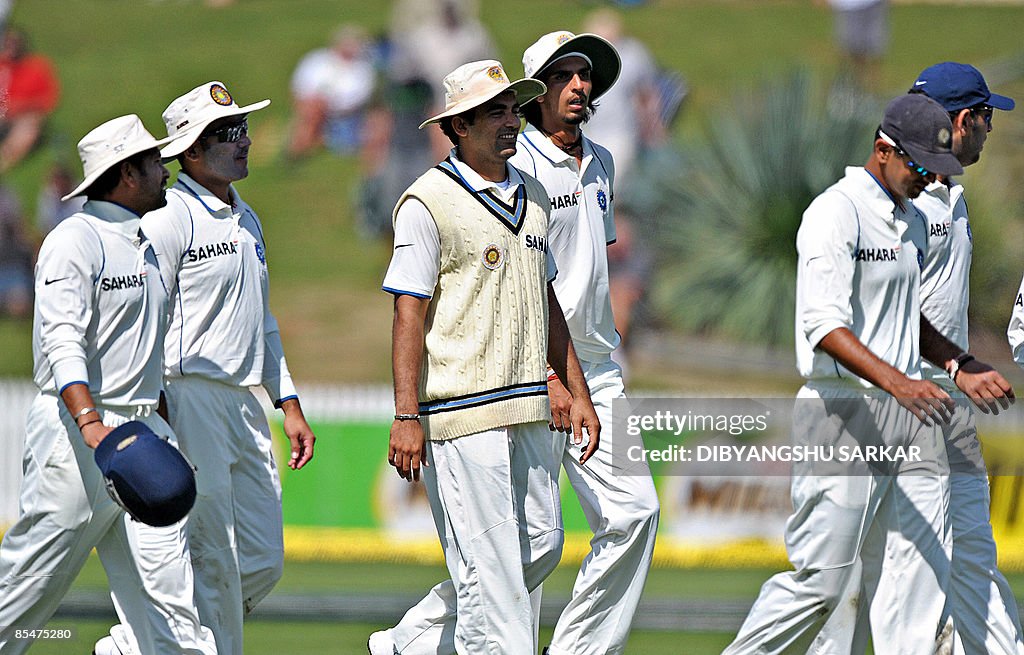 Indian cricketers (from L to R) Sachin T