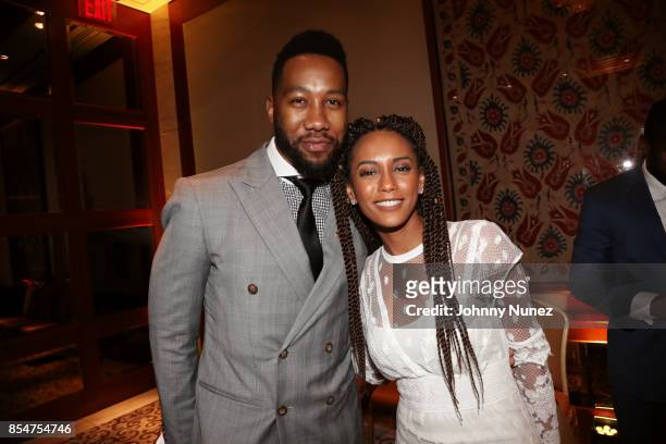 Ndaba Mandela and Tais Araújo attend MIPAD Presents An Evening With The Class Of 2017 at ONE UN New York on September 26, 2017 in New York City.