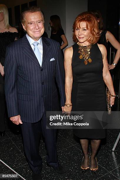 Regis Philbin and Joy Philbin attend the premiere of "Valentino: The Last Emperor" at The Roy and Niuta Titus Theater at The Museum of Modern Art on...