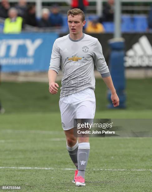 Ethan Hamilton of Manchester United U19s in action during the UEFA Youth League match between CSKA Moskva U19s and Manchester United U19s at Oktyabr...