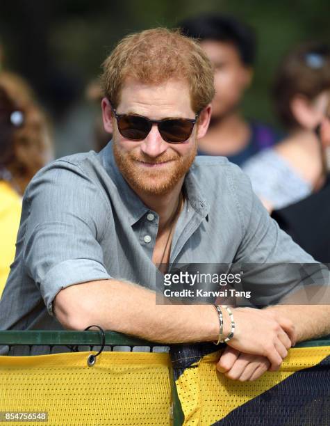 Prince Harry attends the Cycling on day 5 of the Invictus Games Toronto 2017 in High Park on September 27, 2017 in Toronto, Canada. The Games use the...