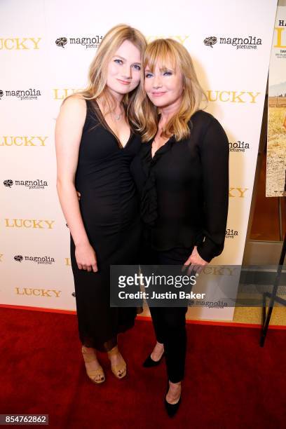 Sophia De Mornay-O'Neal and Rebecca De Mornay attend the Premiere Of Magnolia Pictures' "Lucky" at Linwood Dunn Theater on September 26, 2017 in Los...