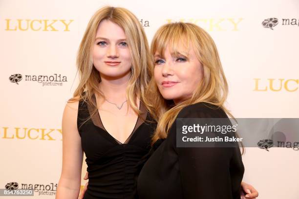 Sophia De Mornay-O'Neal and Rebecca De Mornay attend the Premiere Of Magnolia Pictures' "Lucky" at Linwood Dunn Theater on September 26, 2017 in Los...