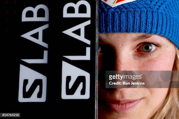 Cross-Country Skier Jessie Diggins poses for a portrait during the Team USA Media Summit ahead of the PyeongChang 2018 Olympic Winter Games on...