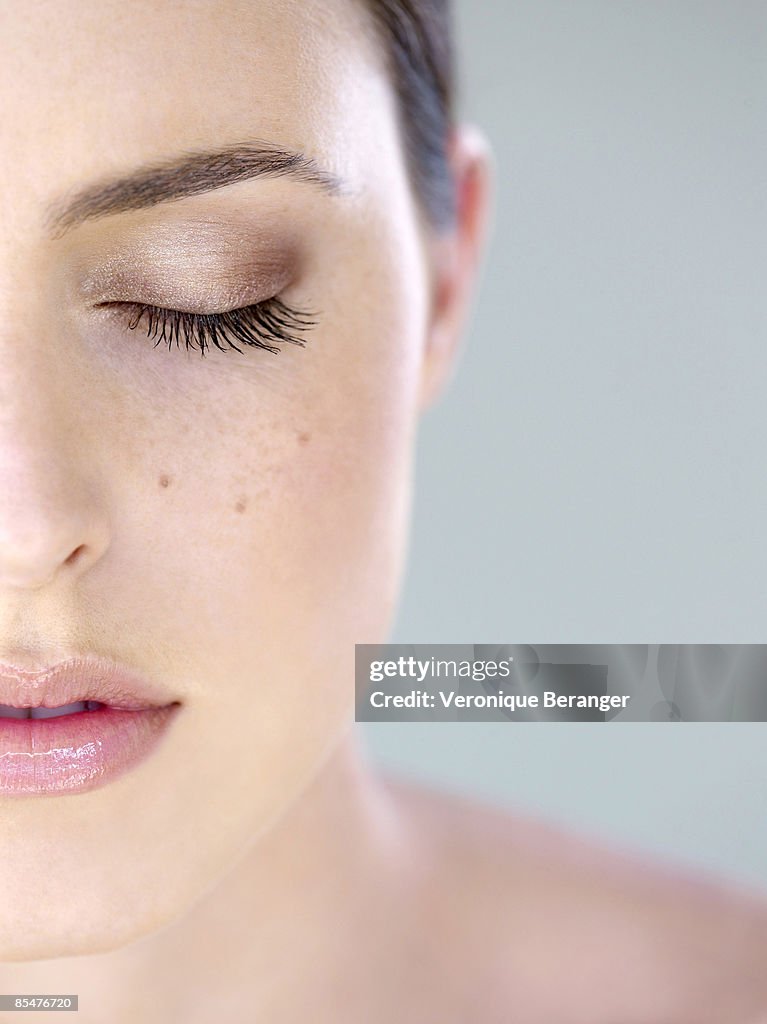 Half Face Less Womans Half Face High-Res Stock Photo - Getty Images