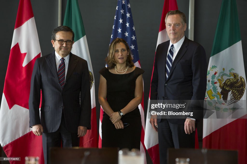 Officials Attend The Third Round Of NAFTA Negotiations