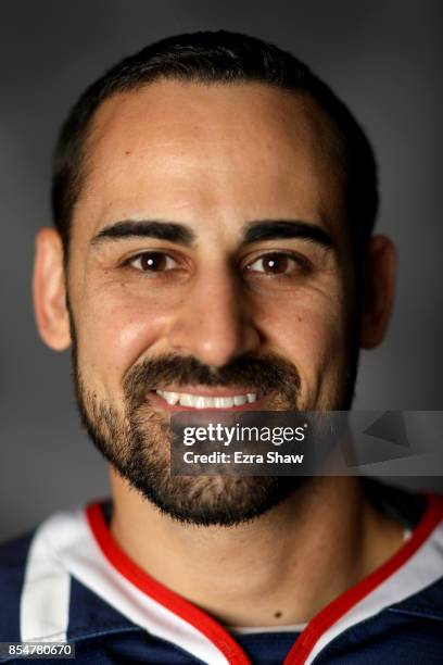 Sled Hockey Player Steve Cash poses for a portrait during the Team USA Media Summit ahead of the PyeongChang 2018 Olympic Winter Games on September...