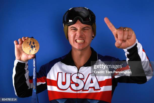 Paralympic Snowboarder Evan Strong poses for a portrait during the Team USA Media Summit ahead of the PyeongChang 2018 Olympic Winter Games on...