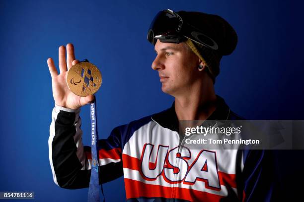 Paralympic Snowboarder Evan Strong poses for a portrait during the Team USA Media Summit ahead of the PyeongChang 2018 Olympic Winter Games on...