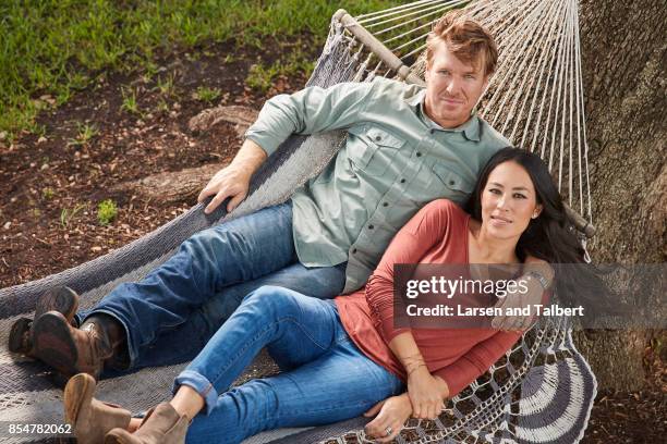 Joanna Gaines and Chip Gaines of HGTV's 'Fixer Uppers' are photographed for People Magazine on August 23, 2016 in Waco, Texas.