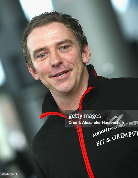 Matthias Braunger, physiotherapist of Vitali Klitschko and soccer club VfB Stuttgart, attends a public training session at the Mercedes Benz Center...