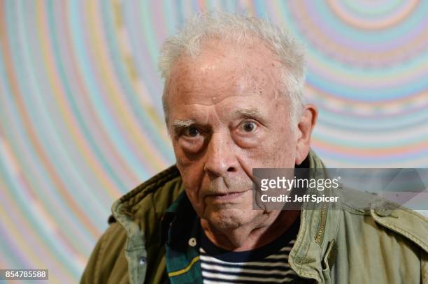 David Bailey attends the 'Benbai Expo' private view at The Barge House on September 27, 2017 in London, England.