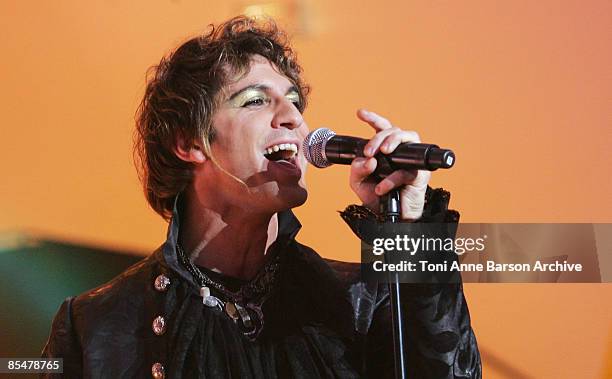 Mikelangelo Loconte of the Mozart Musical Comedy performs at the "Fete de la Chanson Francaise" for France Televisionat the Salle Pleyel on January...