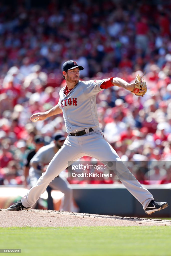 Doug Fister of the Boston Red Sox throws a pitch during the game ...