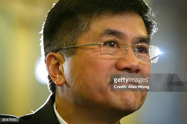 Former Washington State Governor Gary Locke testifies during his confirmation hearing before the U.S. Senate Commerce, Science and Transportation...