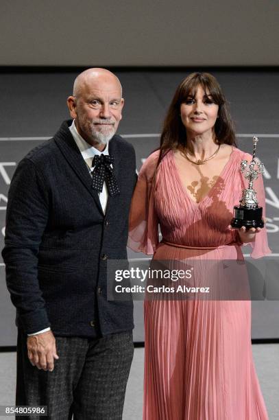 Monica Bellucci receives Donostia Award during 65th San Sebastian Film Festival on September 27, 2017 in San Sebastian, Spain.