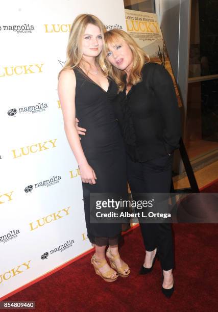 Actress Rebecca De Mornay and daughter Sophia De Mornay-O'Neal arrive for the Premiere Of Magnolia Pictures' "Lucky" held at Linwood Dunn Theater on...