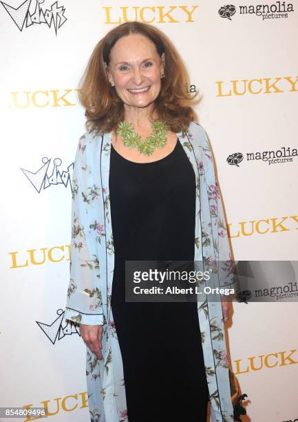 Actress Beth Grant arrives for the Premiere Of Magnolia Pictures' "Lucky" held at Linwood Dunn Theater on September 26, 2017 in Los Angeles,...