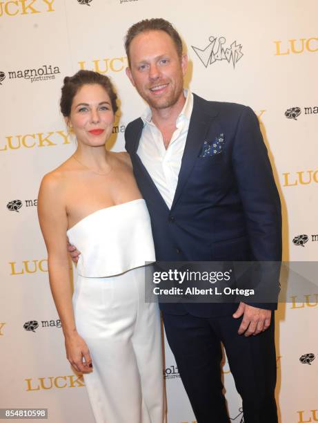 Guests arrive for the Premiere Of Magnolia Pictures' "Lucky" held at Linwood Dunn Theater on September 26, 2017 in Los Angeles, California.