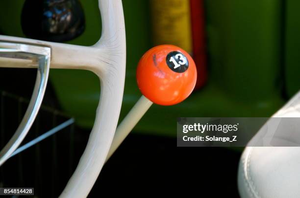 pool ball number thirteen gearshift - shift gear knob stock pictures, royalty-free photos & images