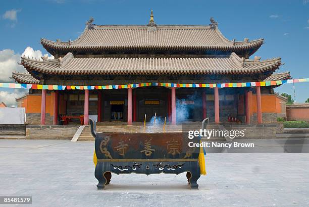 incese burner at lama temple in xilinhot inner mon - xilinhot stock pictures, royalty-free photos & images