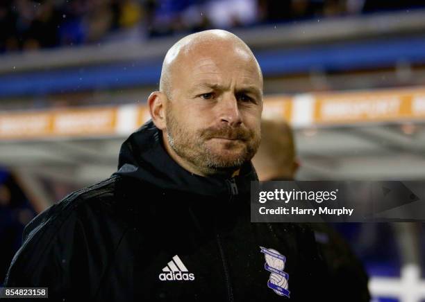 Lee Carsley Caretaker Manager of Birmingham City looks on prior to the Sky Bet Championship match between Birmingham City and Sheffield Wednesday at...