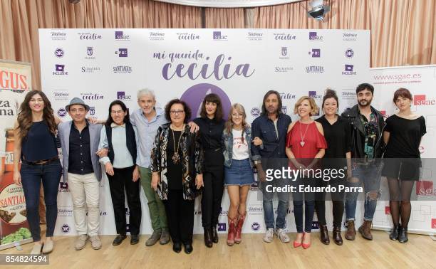 Marilia , Zenet , Teresa Sobredo , Estibaliz , Vega , Virgina Maestro , Antonio Carmona , Sole Gimenez and Jorge Marazu attend the 'Mi Querida...