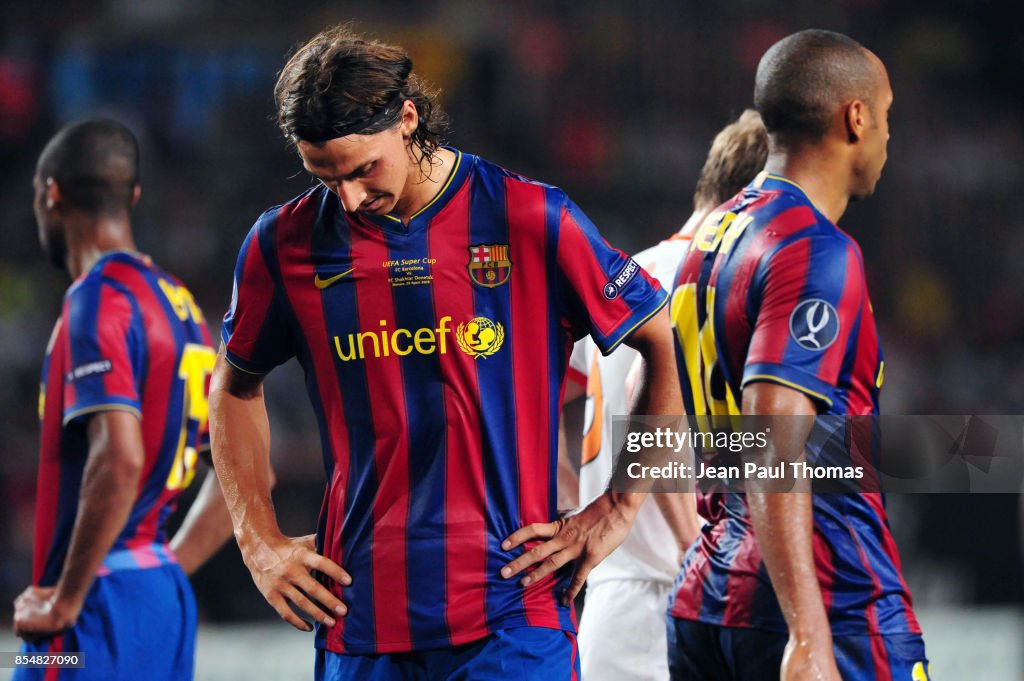 Zlatan IBRAHIMOVIC - Thierry HENRY -  Barcelone / Shakhtar Donetsk - Super Coupe d Europe 2009 - Stade Louis II de Monaco,