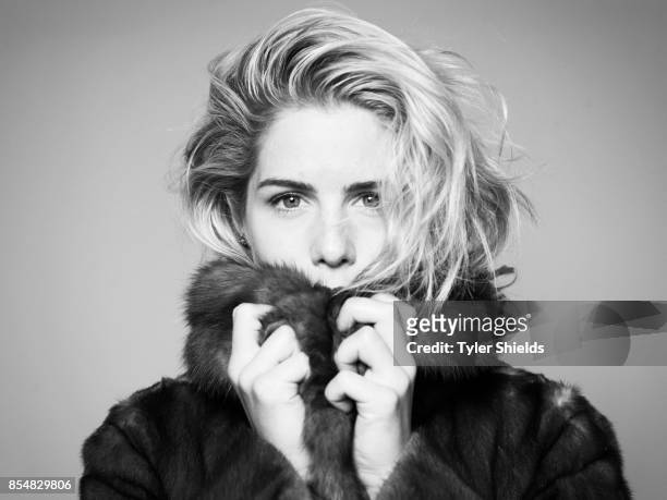 Emily Bett Rickards is photographed for Self Assignment on January 9, 2016 in Los Angeles, California.