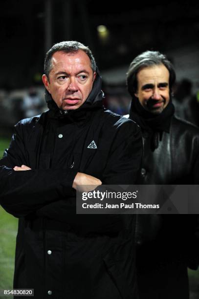 Phillipe BOINDRIEUX / Robin LEPROUX - - - Lyon / PSG - 22eme journee de Ligue 1 - Stade de Gerland -