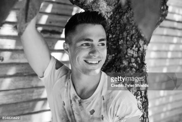 Actor Colton Haynes is photographed for Self Assignment on May 28, 2016 in Los Angeles, California.